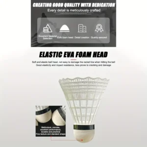 6 Pack Durable Nylon Badminton Shuttlecocks