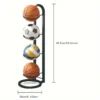 e23cbd75-ce76-4e1f-9201-713b6e10d6ce 4 Tier Black Metal Sports Ball Organizer