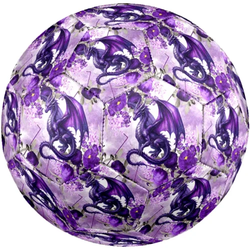 Purple Dragon Soccer Ball – Size 5 Machine-Stitched Football