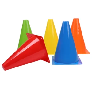 Se94ae0da30e34ddb8ef2fb2a6df308e5G.webp Colorful Training Marker Cones – 25-Piece Soccer & Agility Cone Set